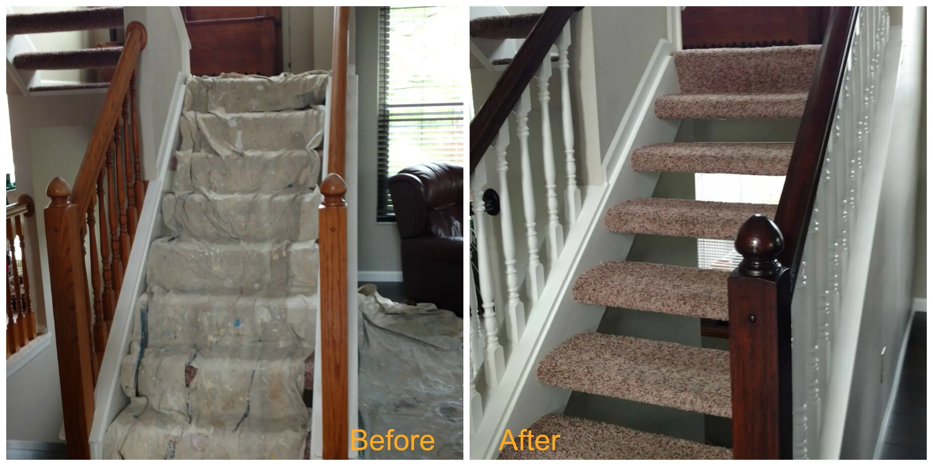 The-Paint-Butler-Columbus-Ohio-Staircase-Restoration-Hilliard-Rail-Stained-Collage